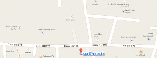 แผนที่ร้านระเบียงแก้ว